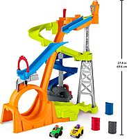 Fisher-Price Hot Wheels Little People Spiral Stunt Speedway