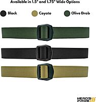 Hero's Pride Tactical EDC Belt, Law Enforcement Standard Issue, High-Grade Nylon Webbing 1.5 in