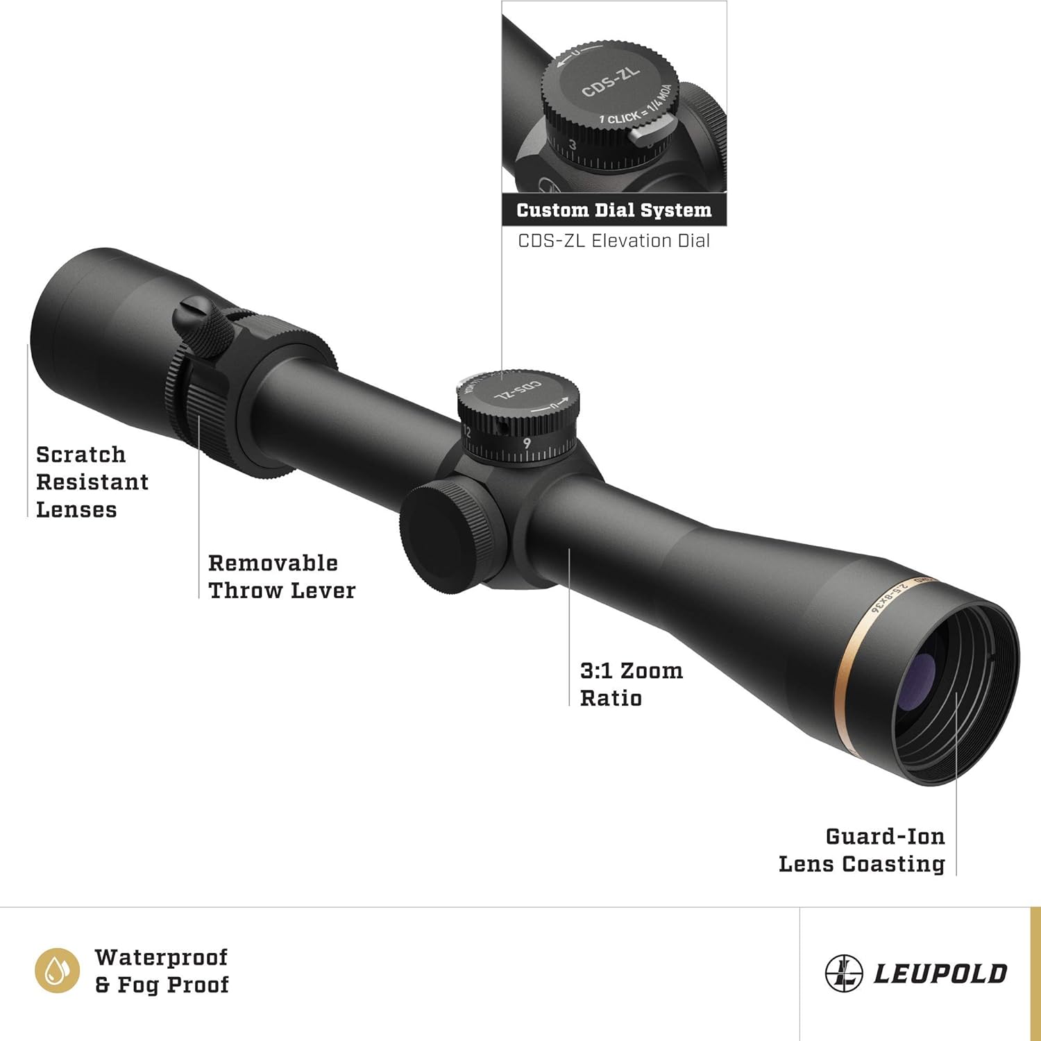 Leupold VX-3HD Riflescope with CDS-ZL ZeroLock Dial