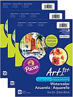 Pacon UCREATE Watercolor Paper, 9 x 12 in, 90 lb — 3 Pack (150 Sheets) (PAC4925-3)