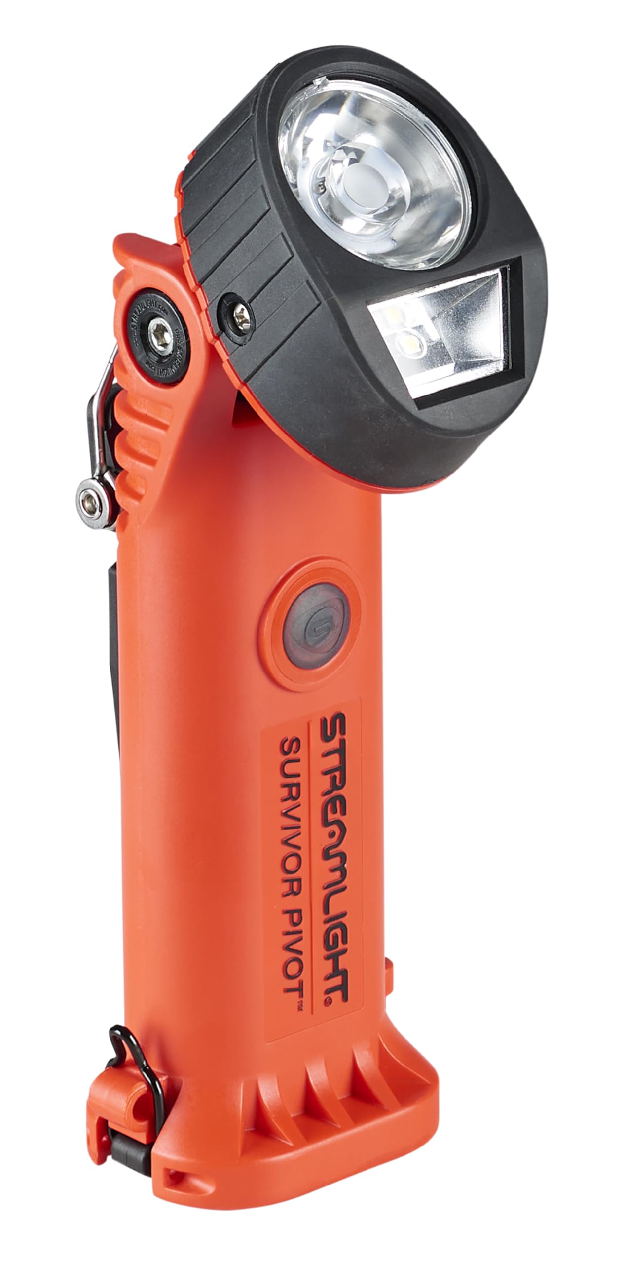 Streamlight 91802 Survivor Pivot 325-Lumen Right Angle Articulating Dual Beam Rechargeable Flashlight with 120V/100V AC/12V