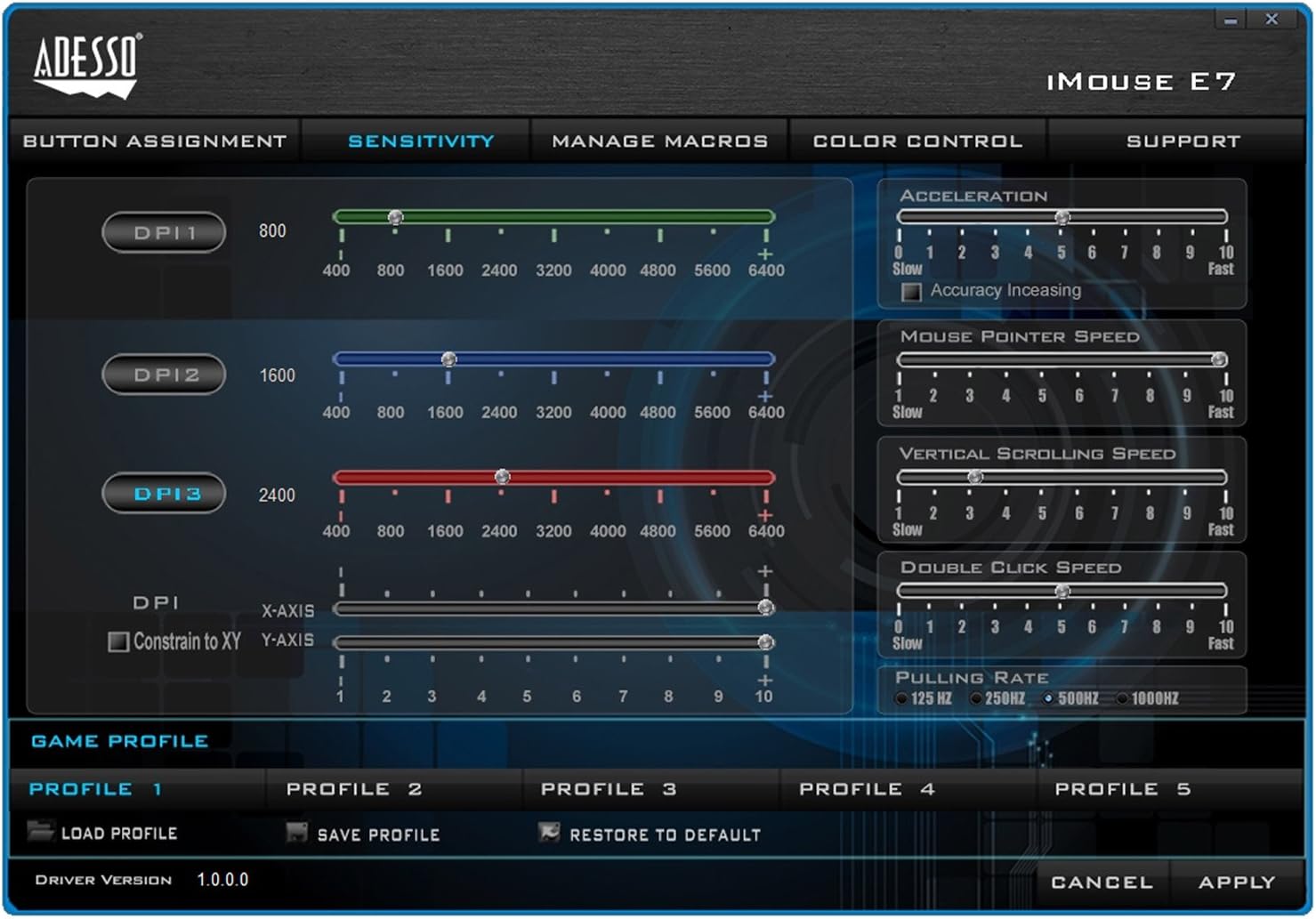 Imouse E7 - Ergonomic Mouse for Left Hand, with Cable, Programmable Functions, and Adjustable Weight, Black
