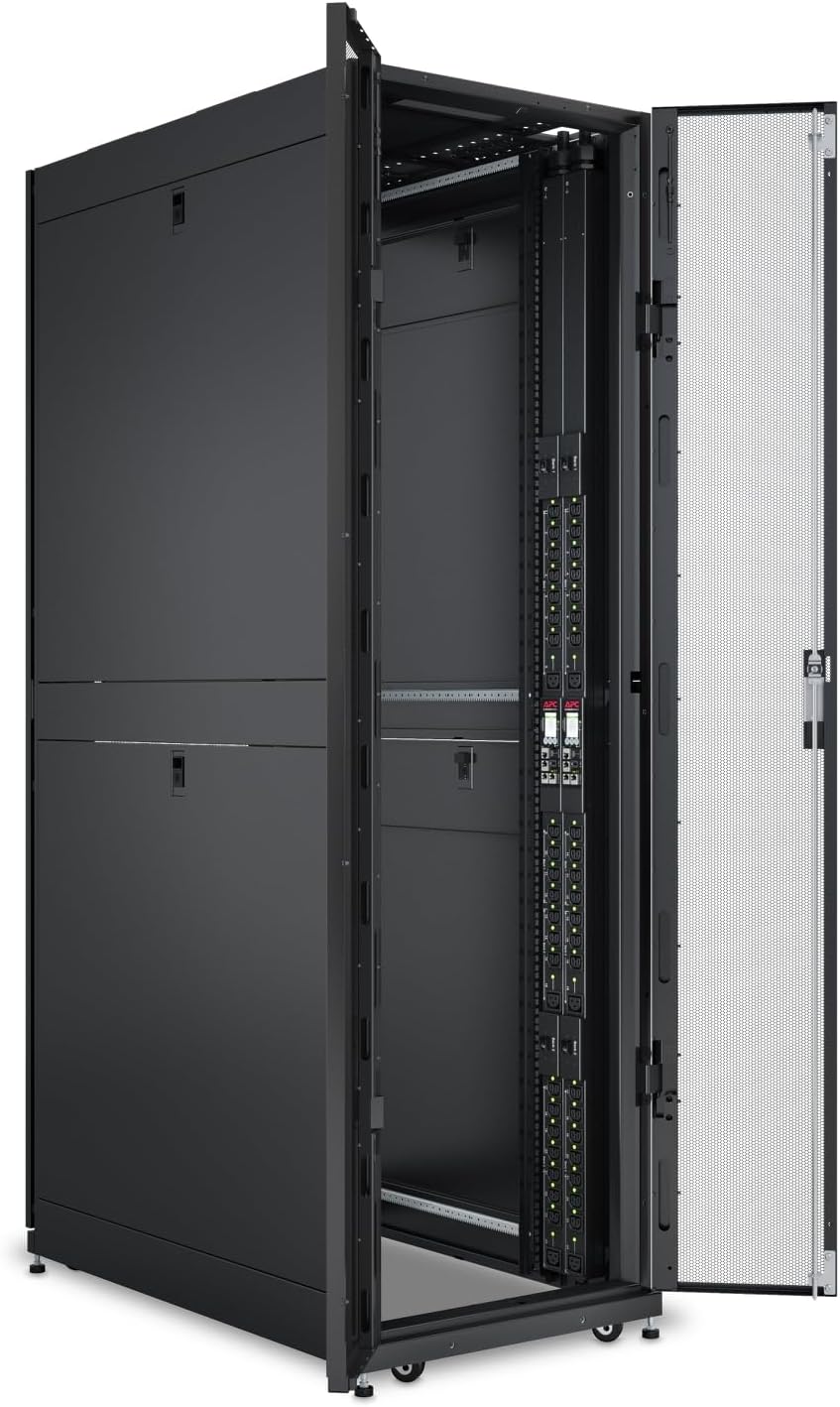 APC NetShelter Switched Rack PDU, 9000 Series, APDU9941, 0U Vertical, 200V-240V, 30A, NEMA L6-30P, 9.8' Cord, Black