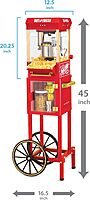 Nostalgia Popcorn Maker Machine - Professional Vintage Movie Theater Style