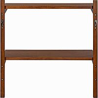 Kate and Laurel Meridien Mid-Century Wall Shelves, 24" x 8" x 24", Walnut, Transitional Wall Decor and Storage Walnut Brown 24x8x24