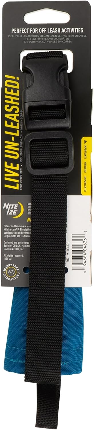 Nite Ize RadDog All-in-One Collar and Leash - Heavy-Duty Built-In 36-inch Retractable Leash