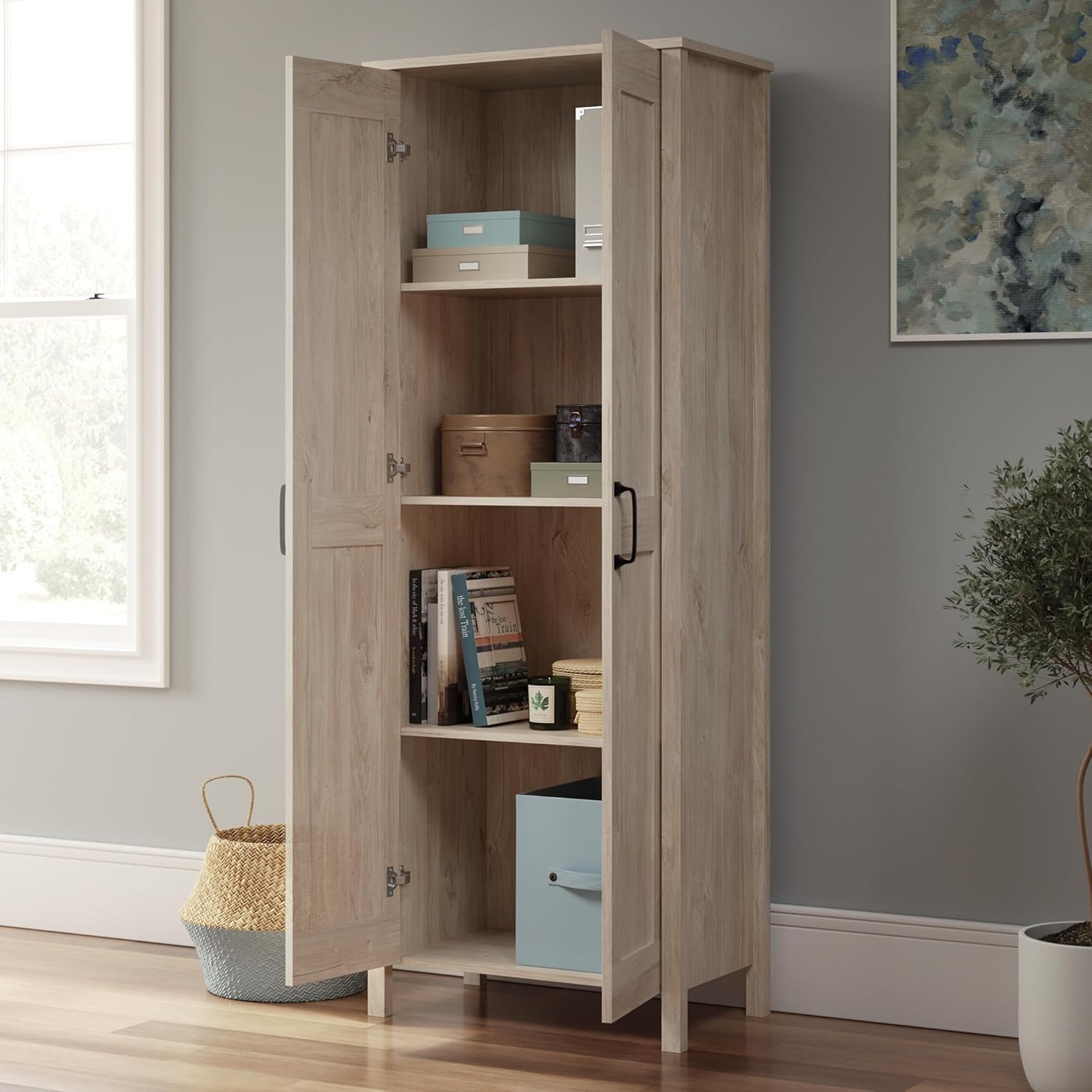 Sauder Select 72inH 2-Door Storage Cabinet