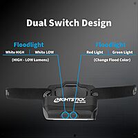 Nightstick USB-4510 Multi-Flood USB Headlamp w/ Brim Clip & Strap - LiPo Rechargeable