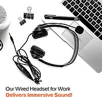 Spracht ZUM3500 Stereo 3.5mm and USB Dual Ear Universal Headset with Microphone | Office Headset for Computer, Smartphones & Tablets | Plug-and-Play, no Drivers |The Ultimate USB Headset Experience