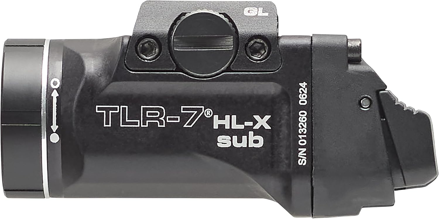 Streamlight 69503 TLR-7 HL-X sub USB 1000-Lumen Rechargeable Rail-Mounted Weapon Light Designed Exclusively for Glock 43X/48