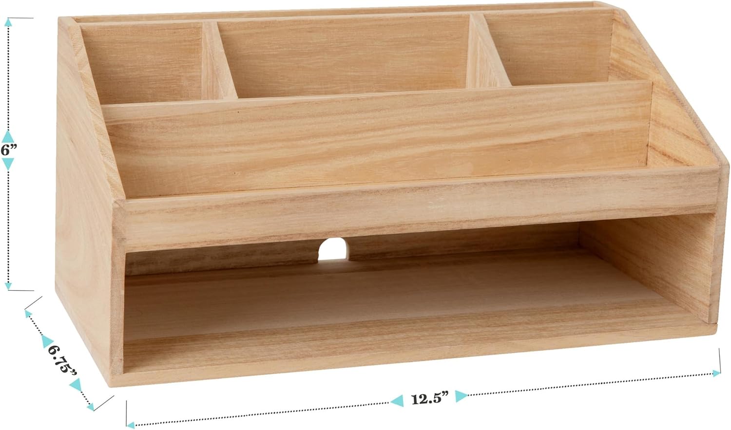 MARTHA STEWART Weston Wooden Desktop Organizer