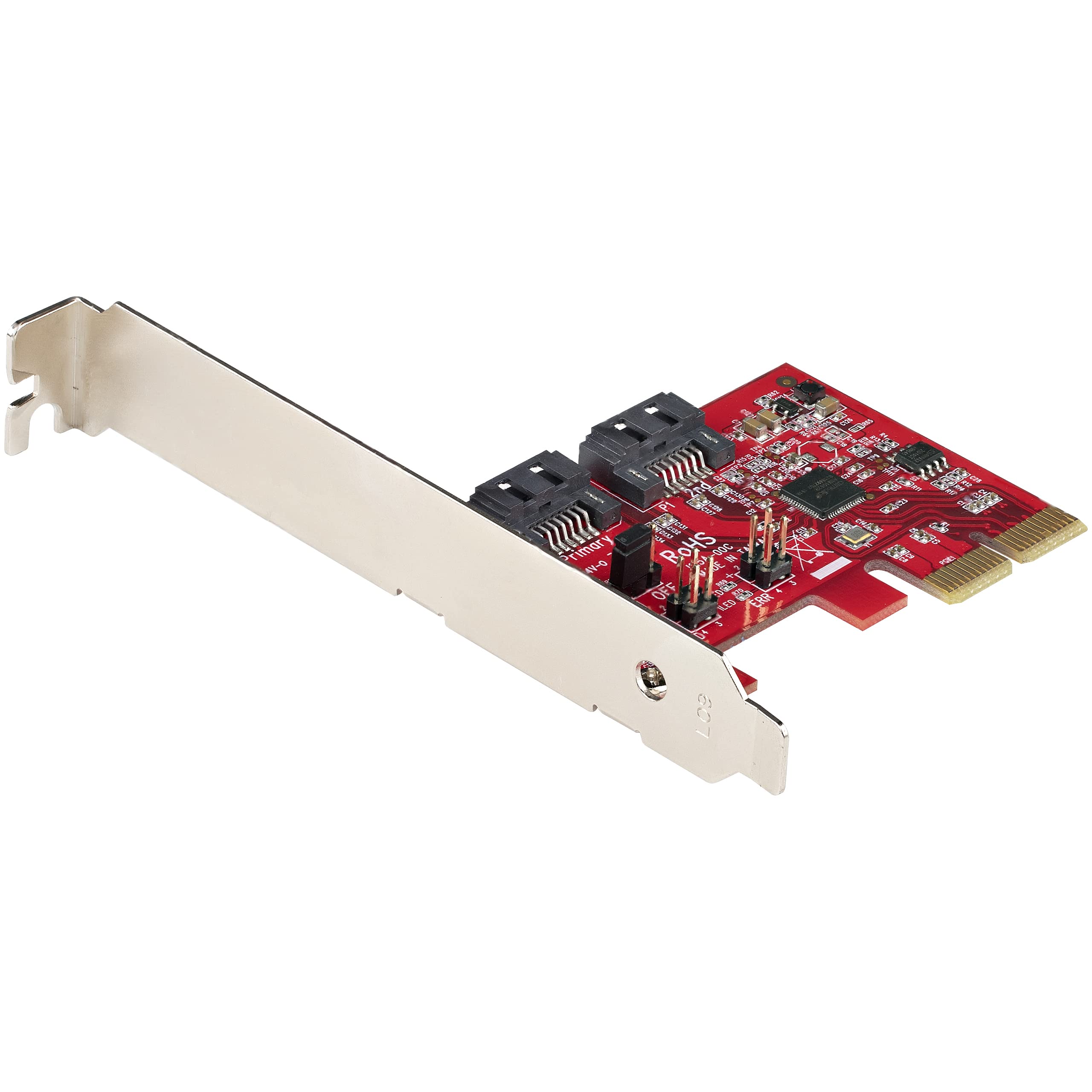 SATA PCIe Card - 2 Port PCIe SATA Expansion Card - 6Gbps - Full/Low Profile - PCI Express to SATA Adapter/Controller