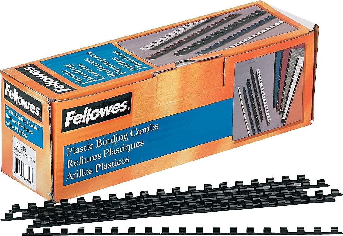 Fellowes Plastic Comb Bindings, 19-Ring, Letter Size