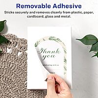 Avery Matte White Removable Arched Labels, Sure Feed Technology, Print-to-The-Edge, 4.75" x 3.5", Laser/Inkjet Printable