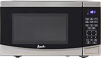 Avanti MT09V3S Microwave Oven 900-Watts Compact with 10 Power Levels and 6 Pre Cooking Settings, Speed Defrost, Electronic Control Panel and Glass Turntable, 0.9-Cu.Ft, Stainless Steel