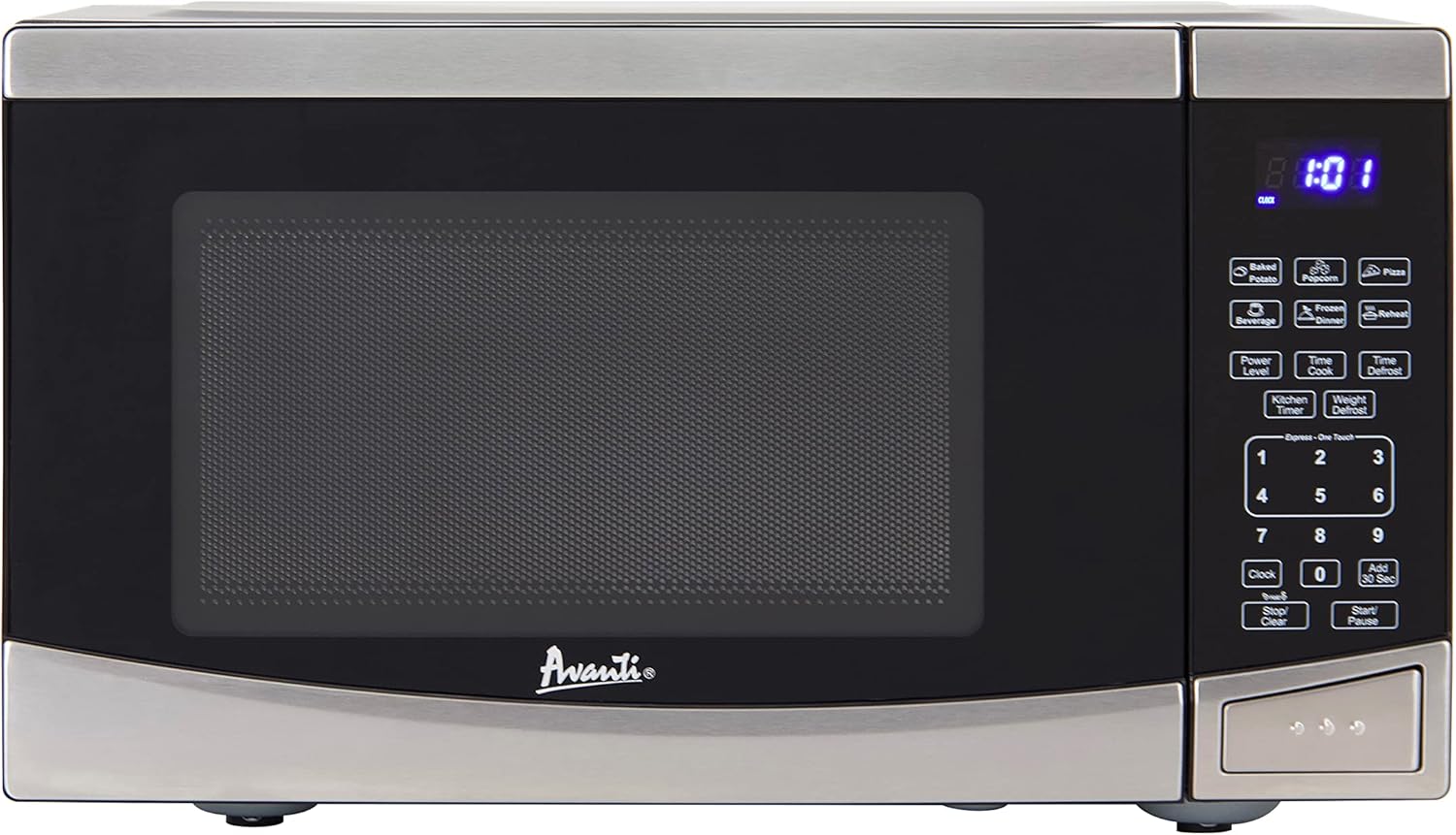 Avanti MT09V3S Microwave Oven 900-Watts Compact with 10 Power Levels and 6 Pre Cooking Settings, Speed Defrost