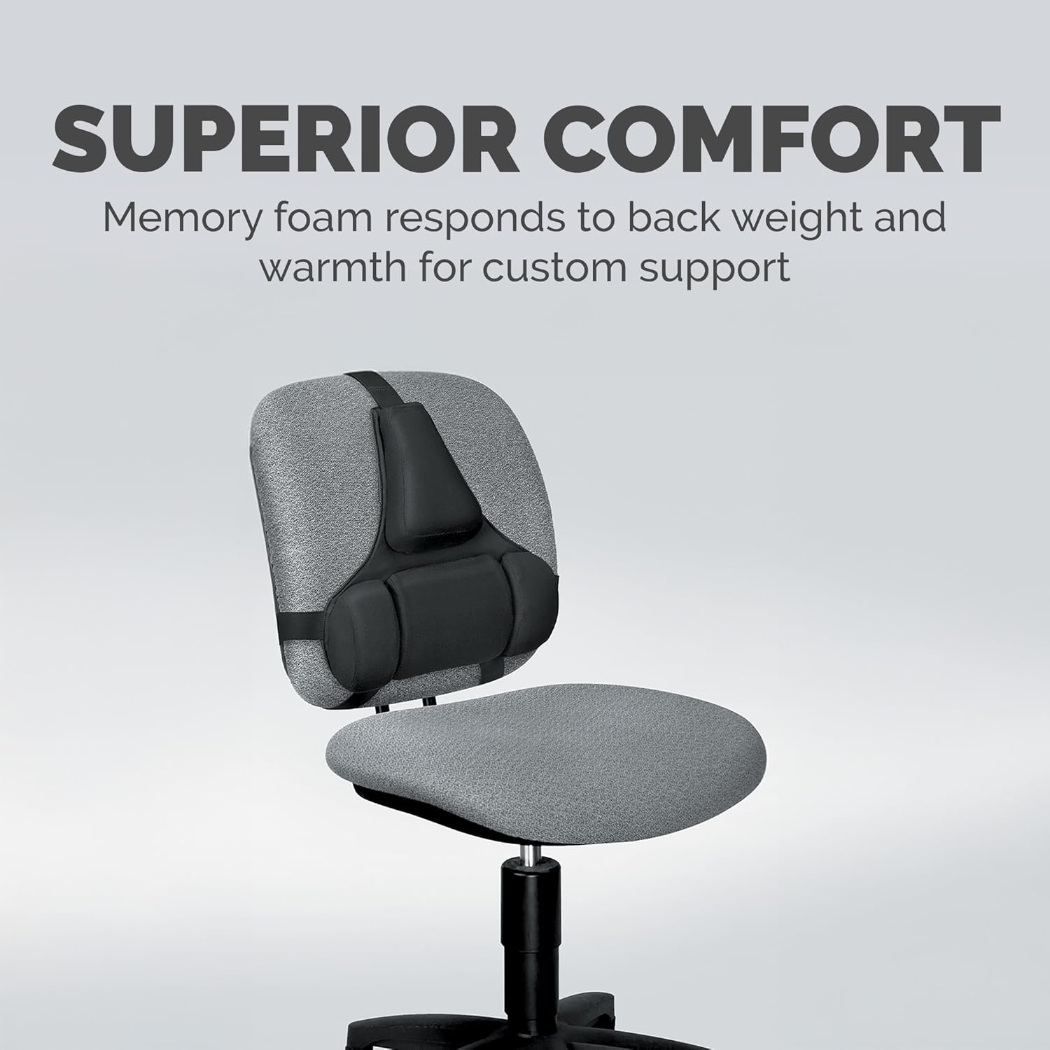 Fellowes Professional Series Back Support with Microban Protection, Black (8037601)
