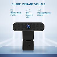 Centon OTM Basics 360 deg. 2.0-Megapixel USB Webcam, Black, OB-AKK