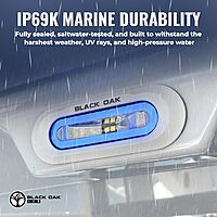 BLACK OAK Low Pro Marine Spreader Light - Flush Mount, 2000 Lumens, 120° Beam, IP69K