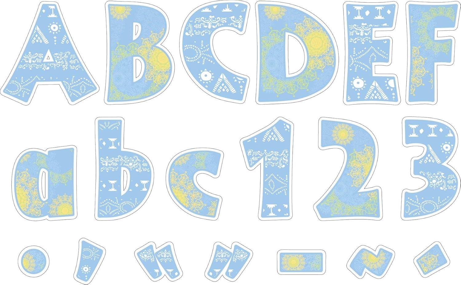 Barker Creek Letter Pop-Outs, 4" Thoughtfulness, Multicolor Designer Letters for Bulletin Boards, Breakrooms