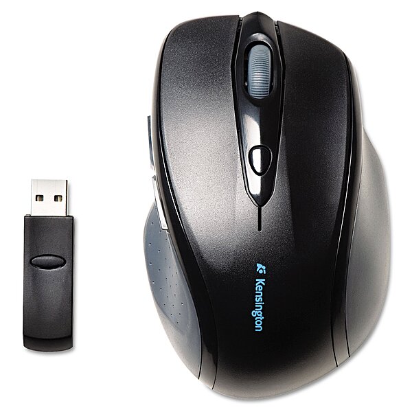 Kensington Pro Fit Full-Size Wireless Mouse (K72370US),Black/Silver