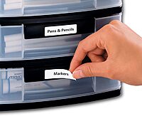 Avery Removable ID Labels With Sure Feed Technology, 6467, Rectangle, 1/2in x 1-3/4in, White, Pack Of 2,000