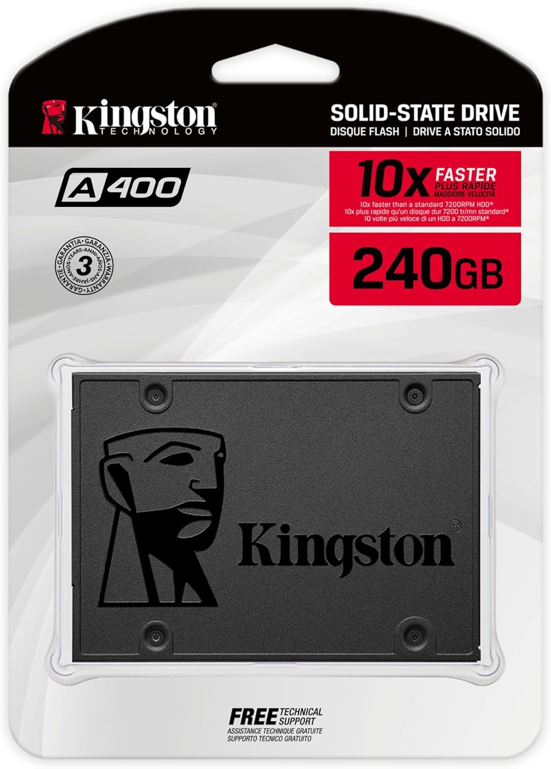 Kingston A400 SATA 3 2.5-inch Internal SSD - HDD Replacement