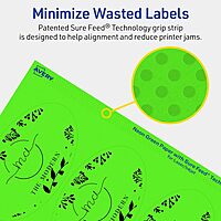 Avery Printable Oval Labels with Sure Feed Technology, Laser/Inkjet Printable