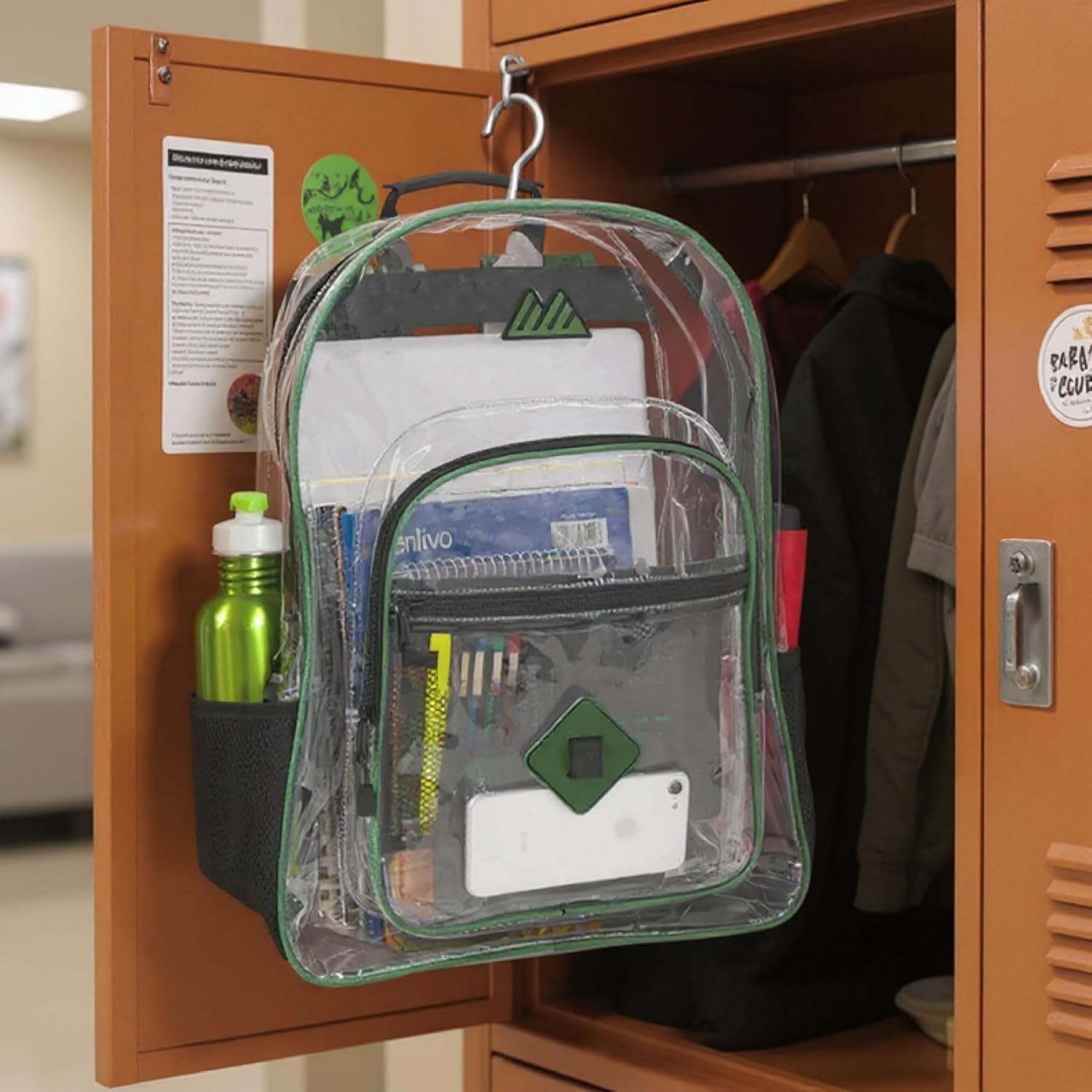 Trailmaker Clear Waterproof Stadium-Approved Backpack with Water Bottle Holder