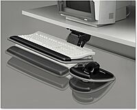 Fellowes 93841 Adjustable Standard Keyboard Platform, 20-1/4w x 11-1/8d, Graphite/Black