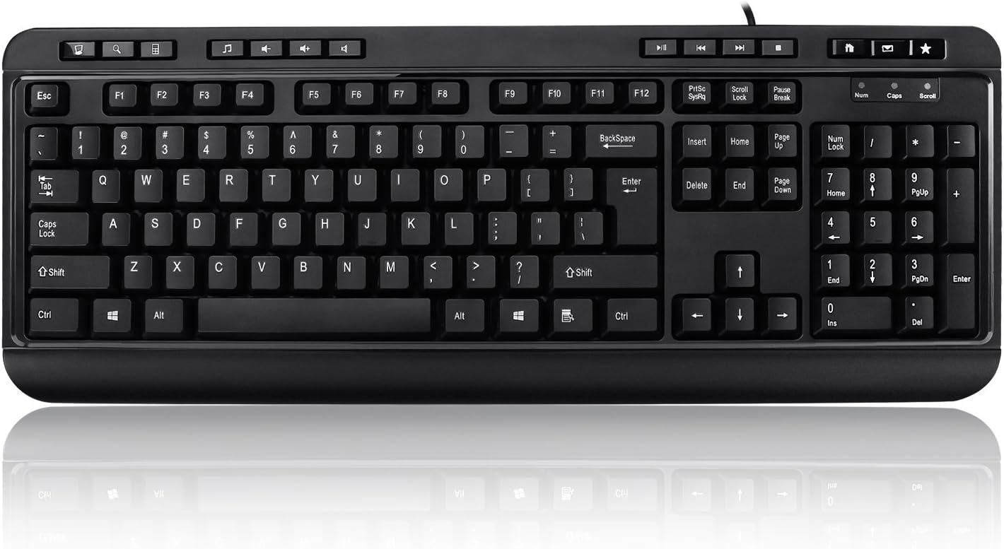 Adesso AKB-132HB Multimedia Desktop Keyboard With 3-Port USB Hub