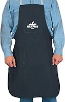 MCR Safety 39836 36-Inch Denim Memphis Leather Apron with 2 Pocket, Blue, 1-Pair