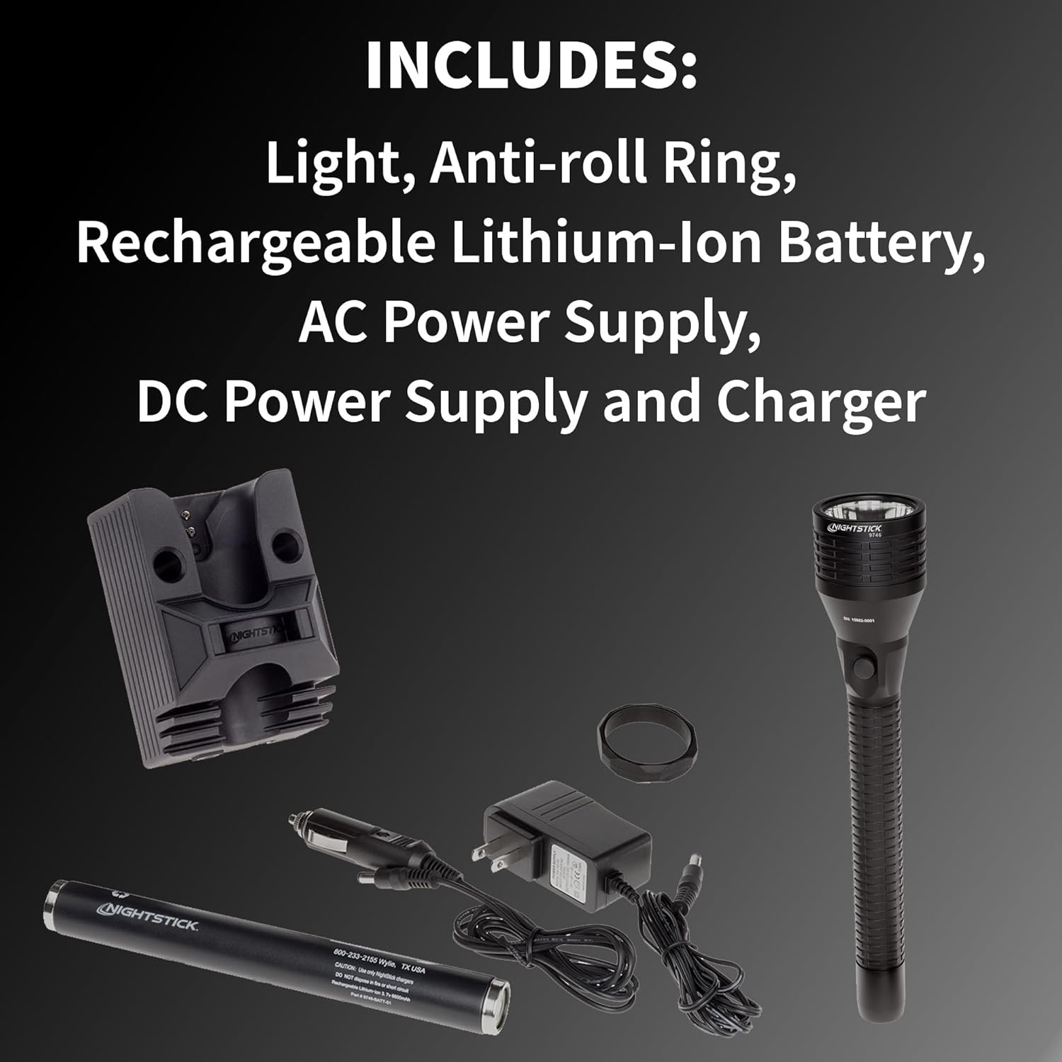 Nightstick NSR-9746X Dual-Light Rechargeable LED Flashlight