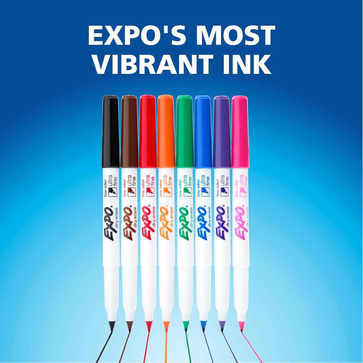 EXPO Low Odor Ultra Fine Dry Erase Markers, Black, 36 Count
