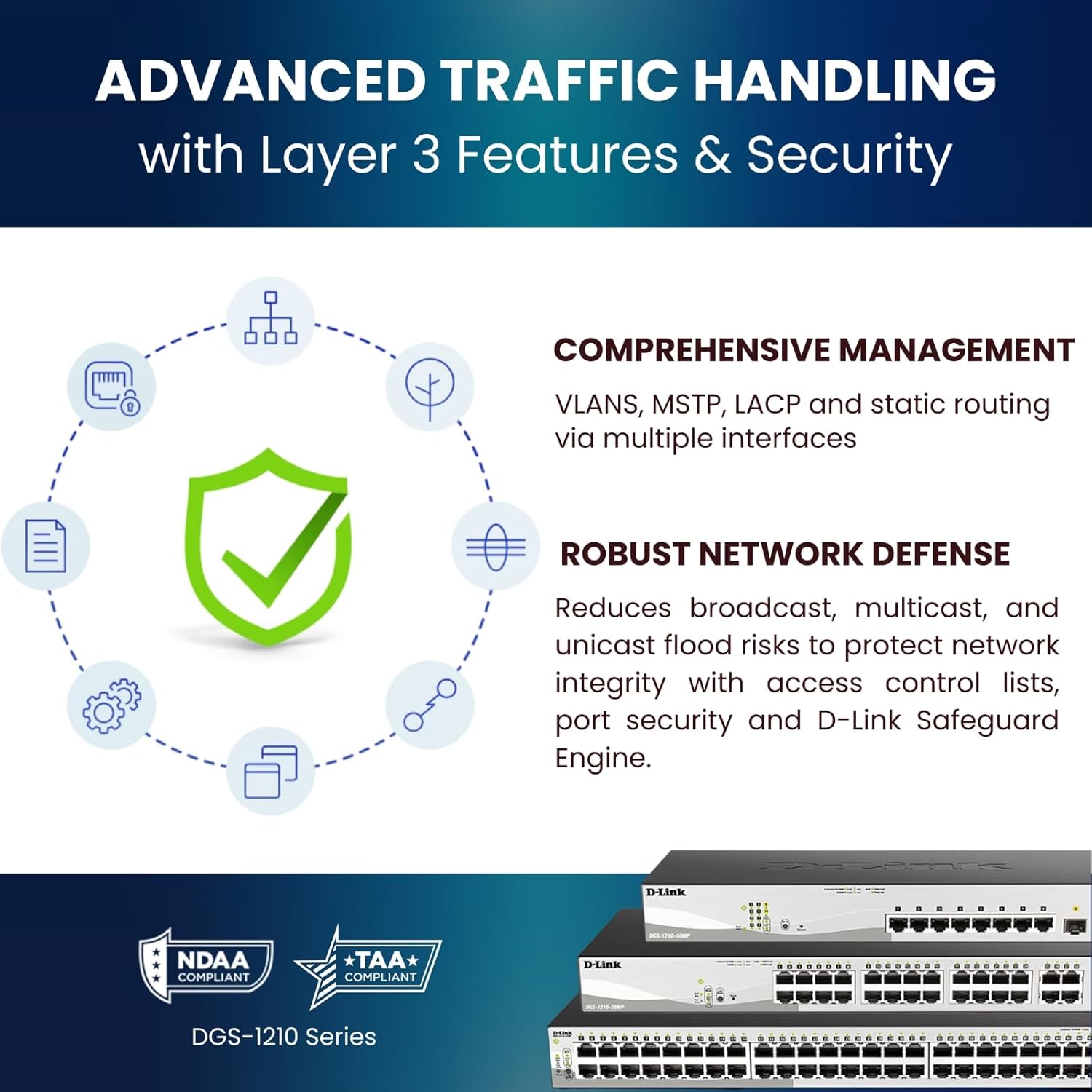 D-Link DGS-1210 Series Gigabit Smart Managed PoE+ Switches