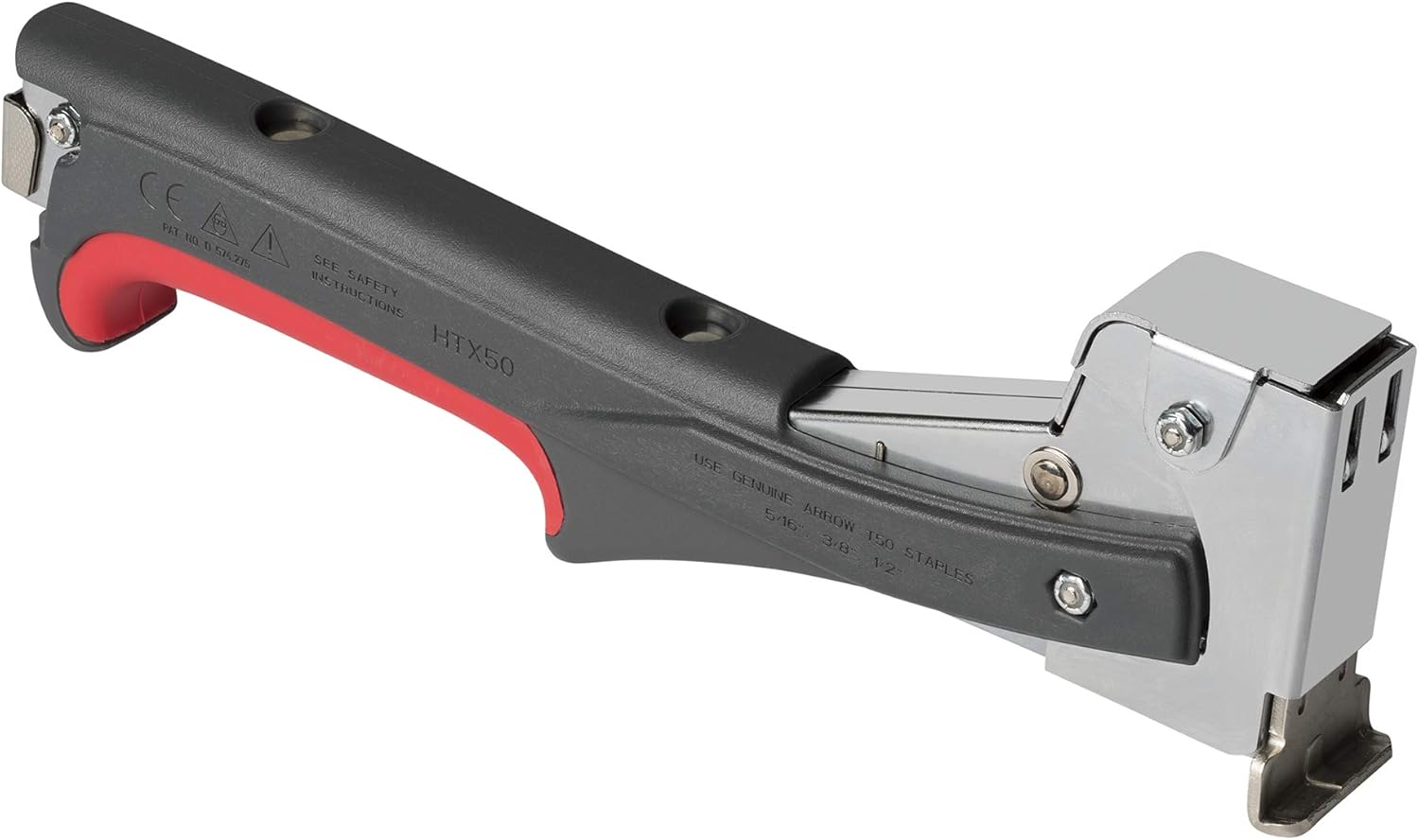 Arrow HTX50 Professional Heavy Duty Hammer Tacker, Manual Stapler for Construction and Insulation, Ergonomic Grip Handle