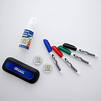 BAZIC Magnetic Dry Erase Board Aluminium Frame 24"x36", Whiteboard, Dry Erase Markers, Magnets, Board Cleaner