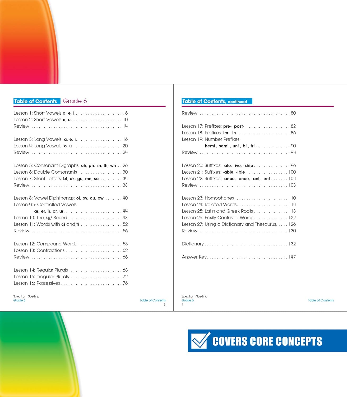 Spectrum Spelling Workbook Grade 6, Ages 11 to 12, Grade 6 Spelling, Handwriting Practice with 6th Grade Spelling Root Words