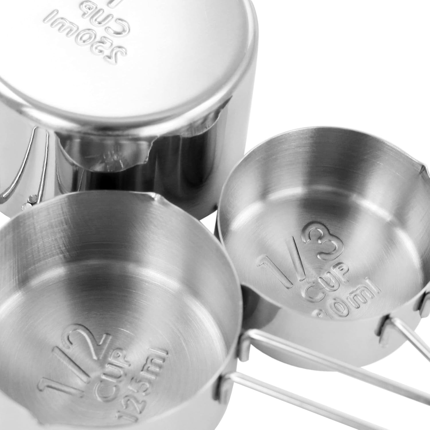 MegaChef 14 Piece Stainless Steel Measuring Cup and Spoon Set with Mixing Bowls, Silver