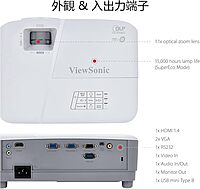 VIEWSONIC PA503 Series 4000 Lumens DLP Projector