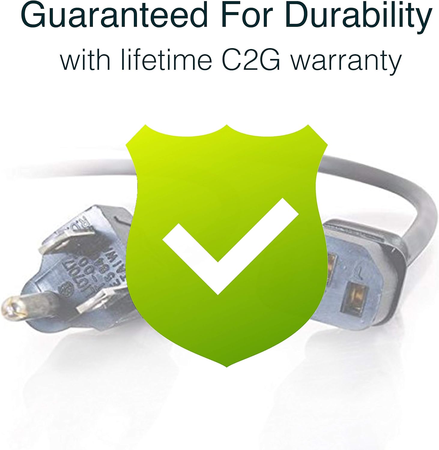 C2G Replacement AC Power Cord NEMA 5-15P to IEC C13 (18 AWG)