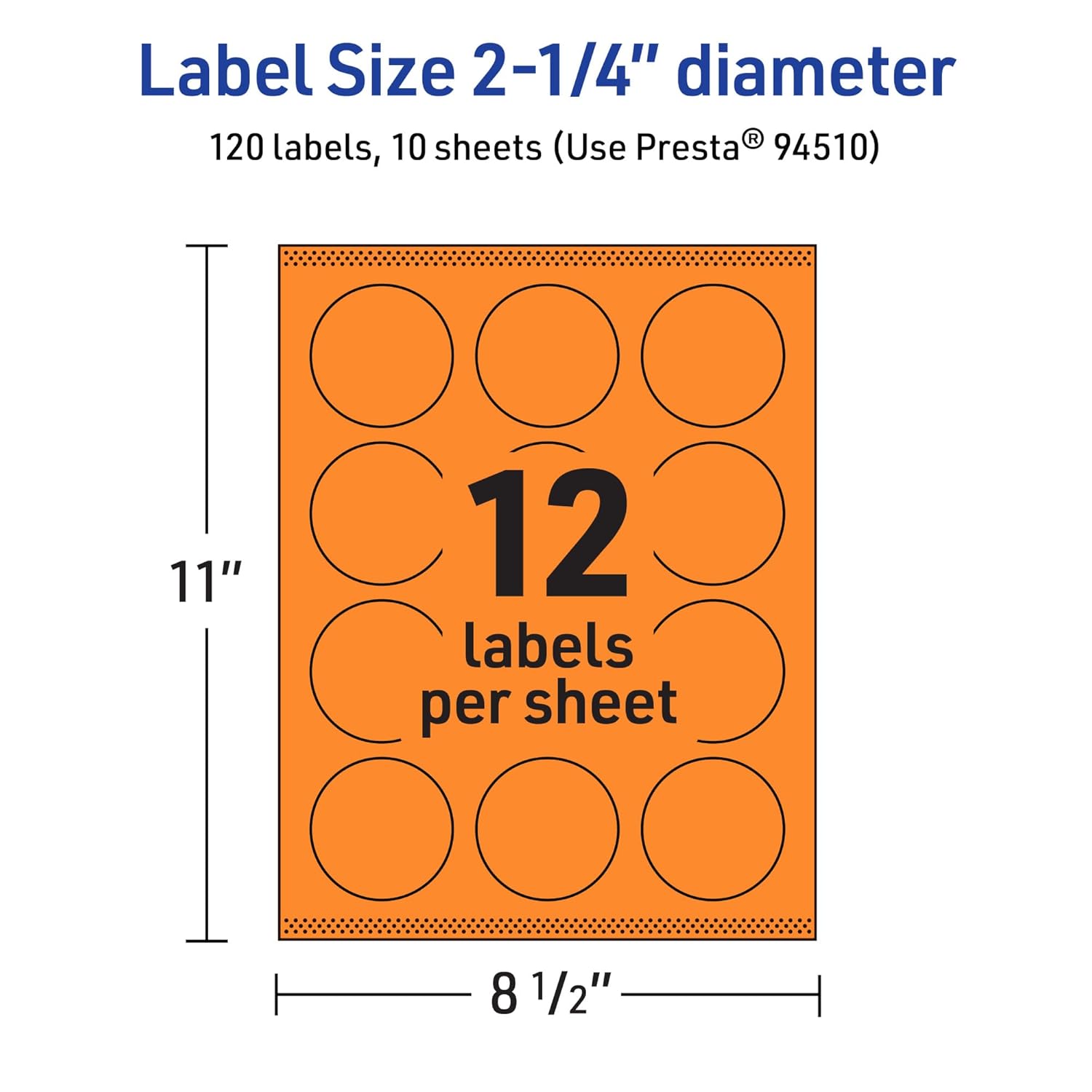 Avery Printable Round Labels, Sure Feed Technology, Print-to-the-Edge