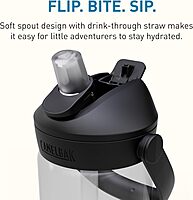 CAMELBAK Thrive Flip Straw Kids Bite Valve Water Bottle 14oz Tritan Renew