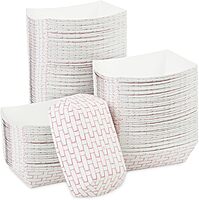 Boardwalk® Paper Food Baskets, 1/2 Lb Capacity, Red/White, Pack Of 1,000