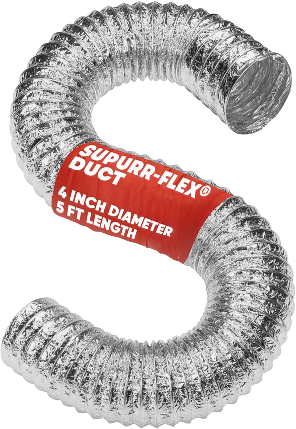 DEFLECTO Supurr-Flex 5-Ply 4in Aluminum Dryer Vent Duct