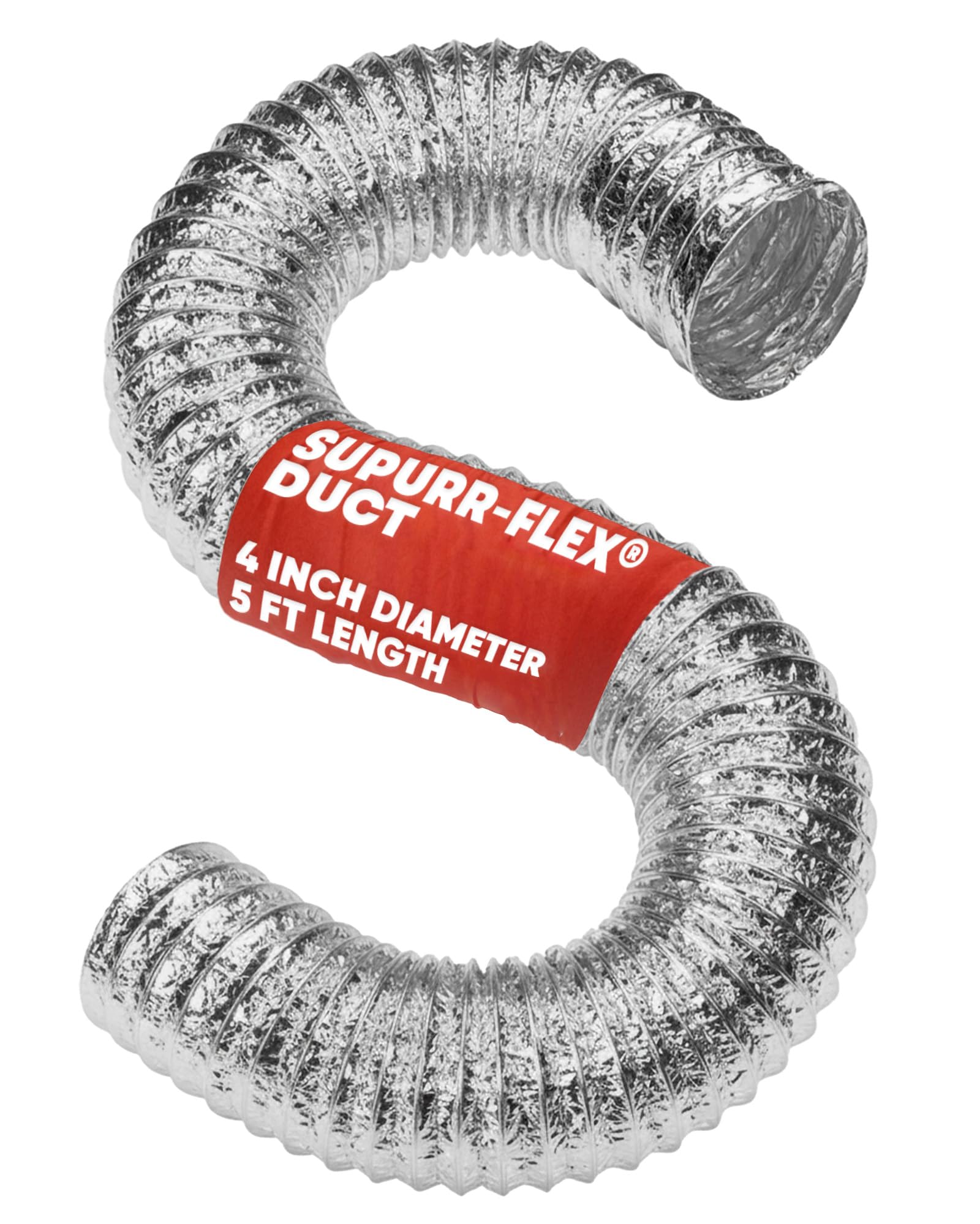 DEFLECTO Supurr-Flex 5-Ply 4in Aluminum Dryer Vent Duct
