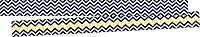 Barker Creek Double-Sided Border 2-Pack, Navy & Yellow Chevron, Decorate Galore with 70' of Border