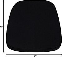 Flash Furniture Soft Black Fabric Chiavari Chair Cushion Black 1 Count (Pack of 1)