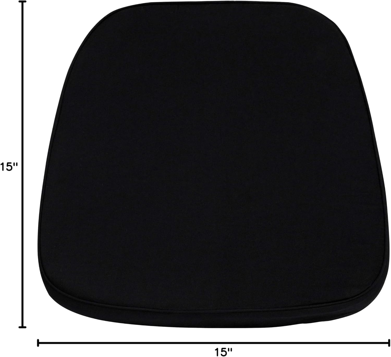 Flash Furniture Soft Black Fabric Chiavari Chair Cushion Black 1 Count (Pack of 1)