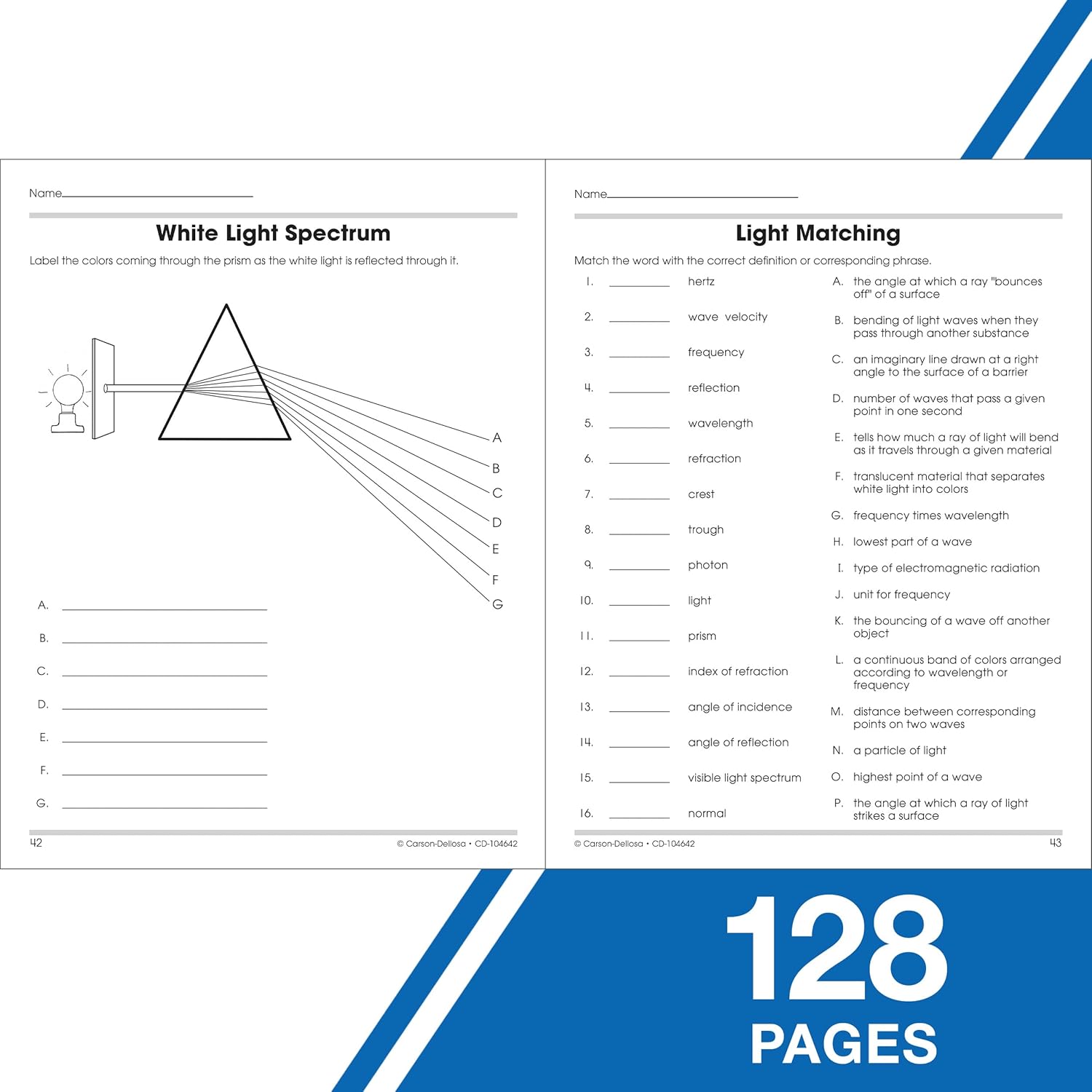 Carson Dellosa | The 100 Series: Physical Science Workbook | Grades 5-12, Science, 128pgs (Volume 14)